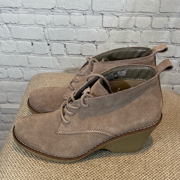 SONOMA Suede Wedge Booties-8 - Picture 3 of 7